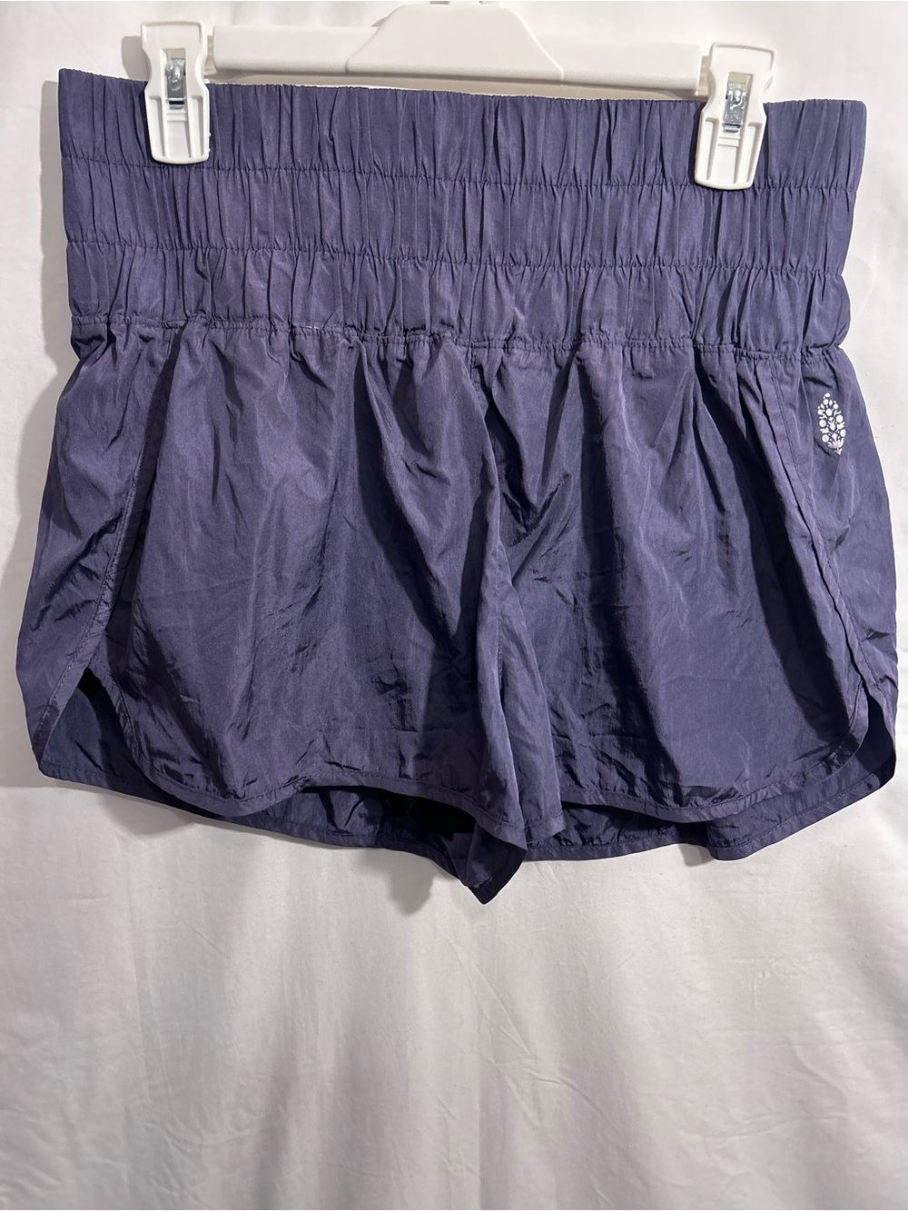 FP Movement by Free People Purple Smocked Waist Athletic Shorts